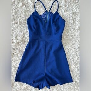Joe & Elle Blue Halter Sheath Jumpsuit
